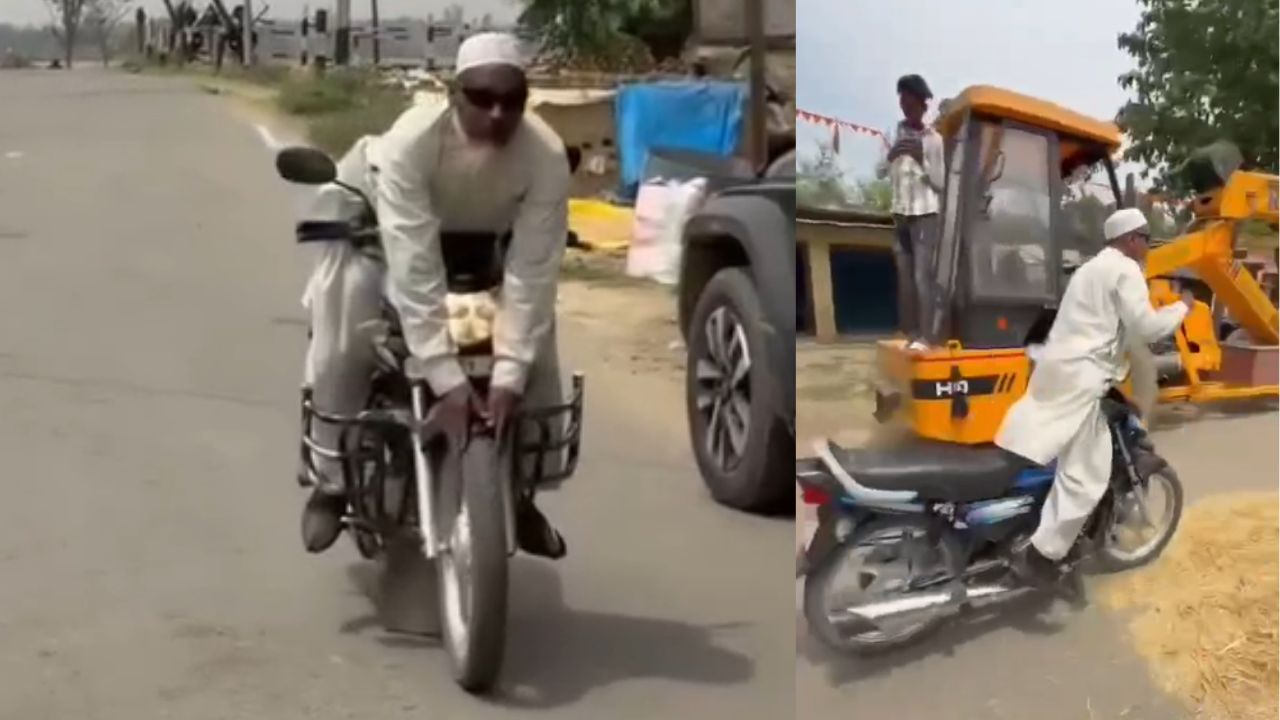 फेमस होने की चाहत में बुजुर्ग ने किया खतरनाक स्टंट, महराजगंज में स्टंटबाजी का वीडियो वायरल