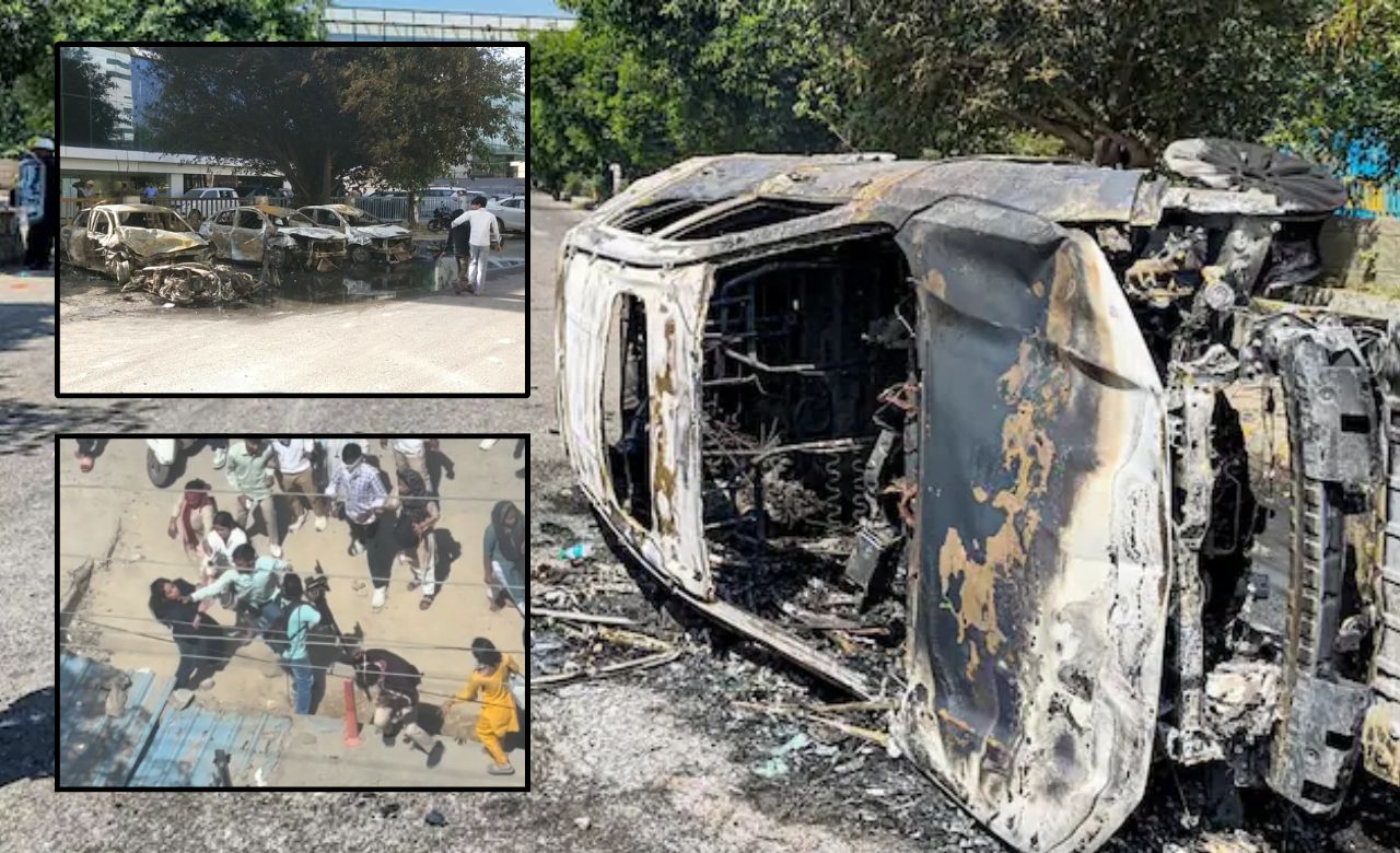 नोएडा में मजदूरों की हड़ताल या हिंसा? गाड़ियों के शोरूम समेत 350 फैक्ट्रियों में तोड़फोड़, 150 कारों को जलाया, पत्रकारों को भी पीटा