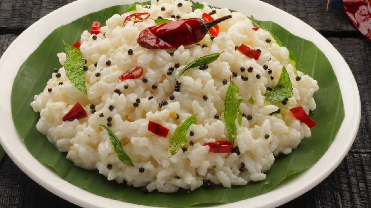 दक्षिण भारत का यह मशहूर भोजन गर्मियों के लिए एक आदर्श विकल्प है। कर्ड राइस पेट के लिए बेहद हल्का और आसानी से पचने वाला होता है। यह पेट खराब होने, अपच या दस्त जैसी समस्याओं से भी राहत दिलाने में काफी मदद करता है। (Img- Internet)