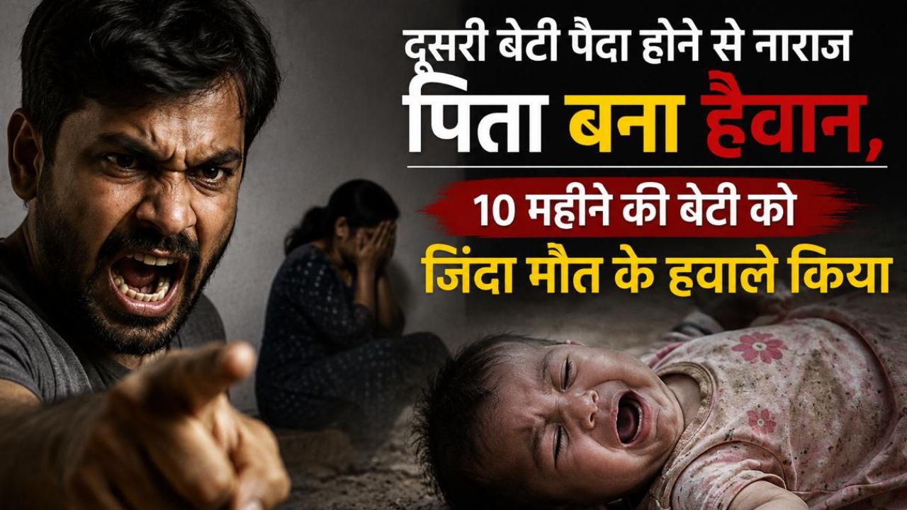 दूसरी बेटी पैदा होने से नाराज पिता बना हैवान, 10 महीने की बेटी को जिंदा मौत के हवाले किया