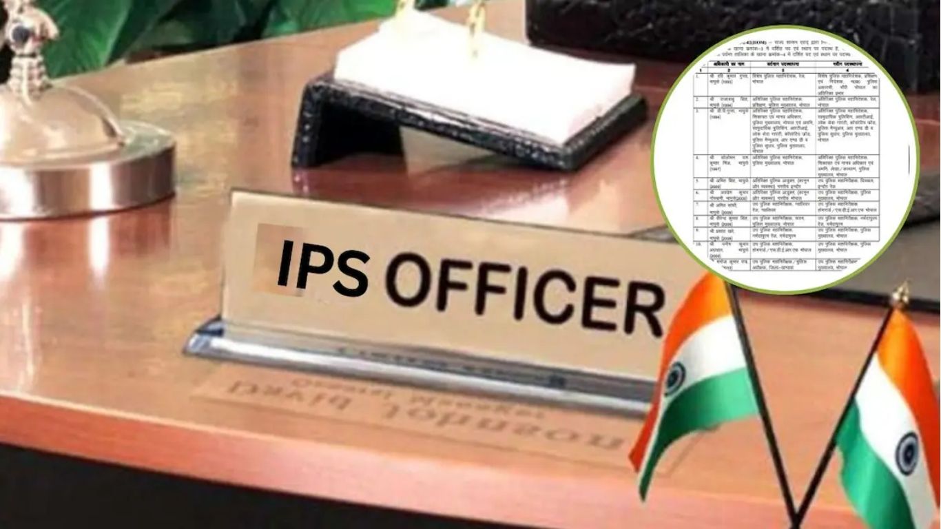 एमपी में 62 आईपीएस अधिकारियों के तबादले, 19 जिलों के एसपी बदले