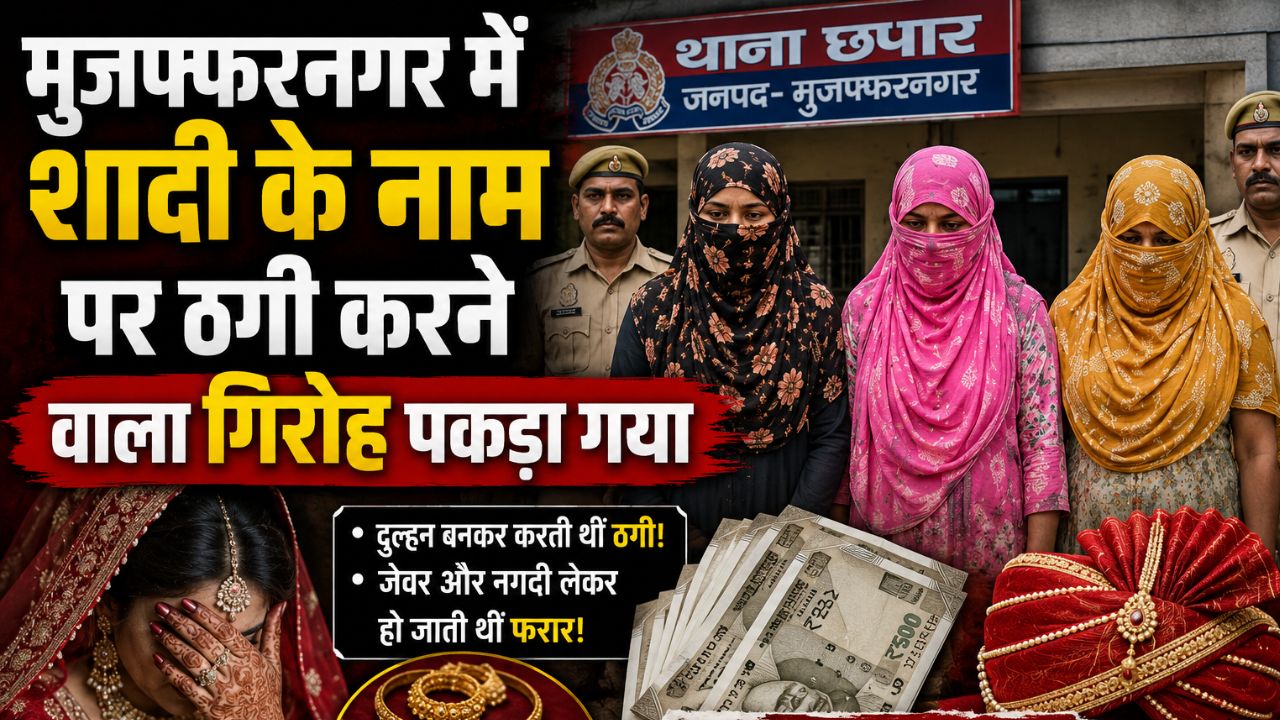 मुजफ्फरनगर में ‘लुटेरी दुल्हन’ गैंग का पर्दाफाश, शादी के नाम पर खेला जा रहा था बड़ा खेल