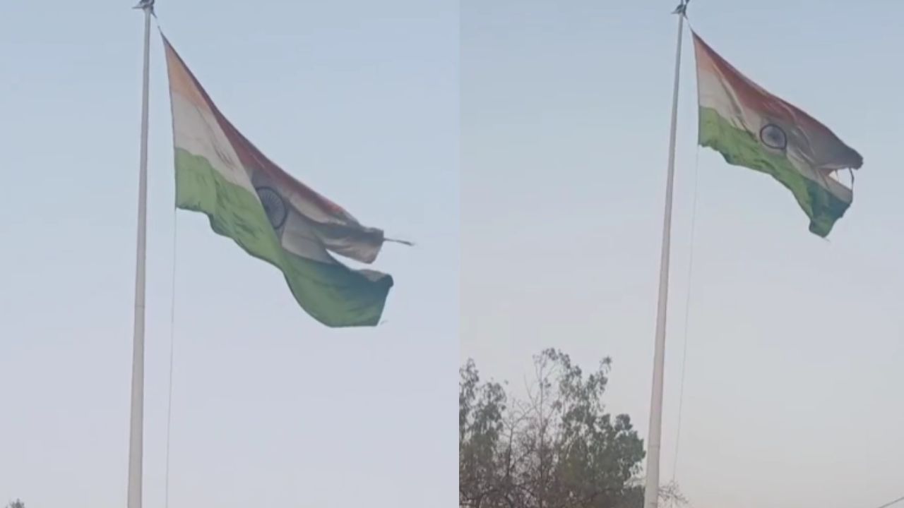 Raebareli: कोतवाली के सामने शहीद स्मारक पर फटा तिरंगा, राष्ट्रीय सम्मान की अनदेखी पर मचा बवाल