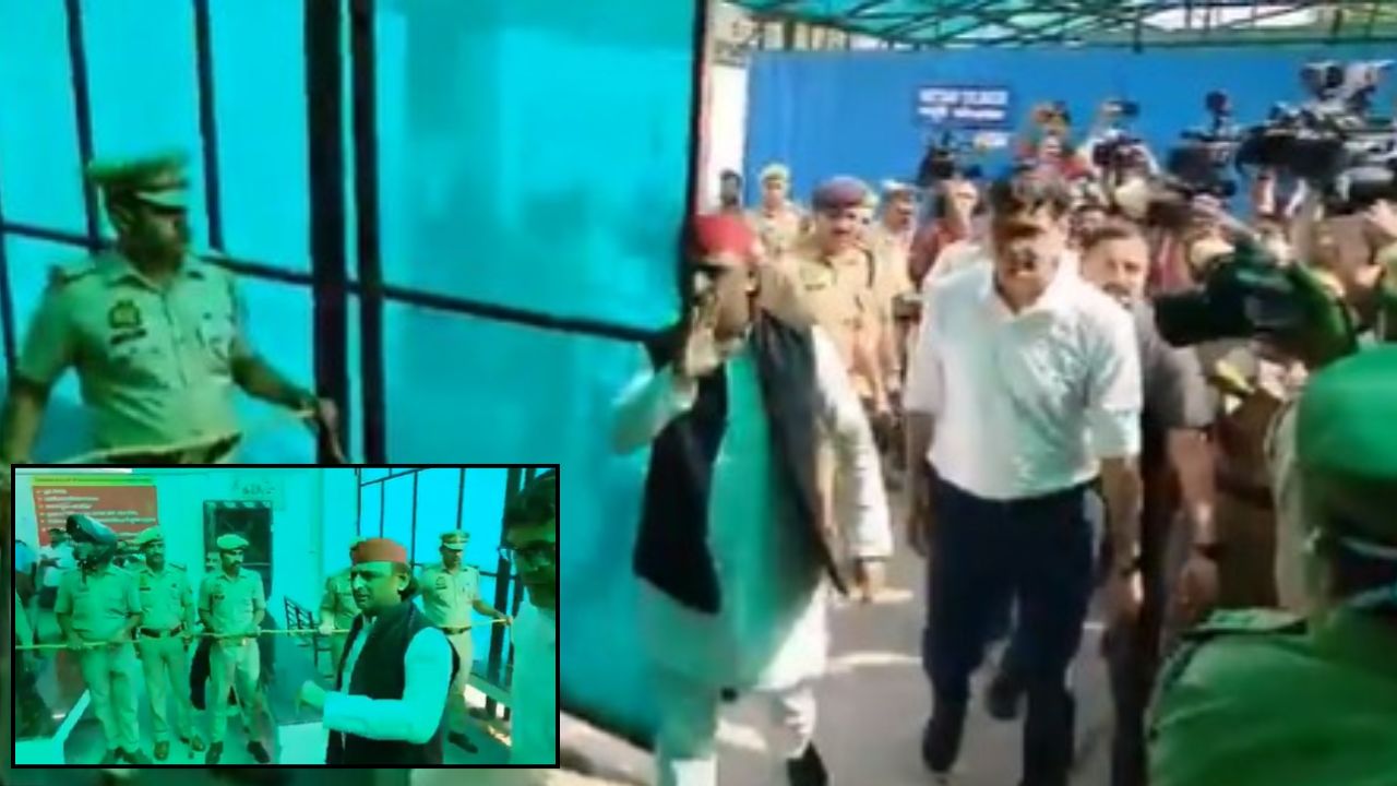 सपा प्रमुख अखिलेश यादव पोस्टमार्टम हाउस पहुंचे