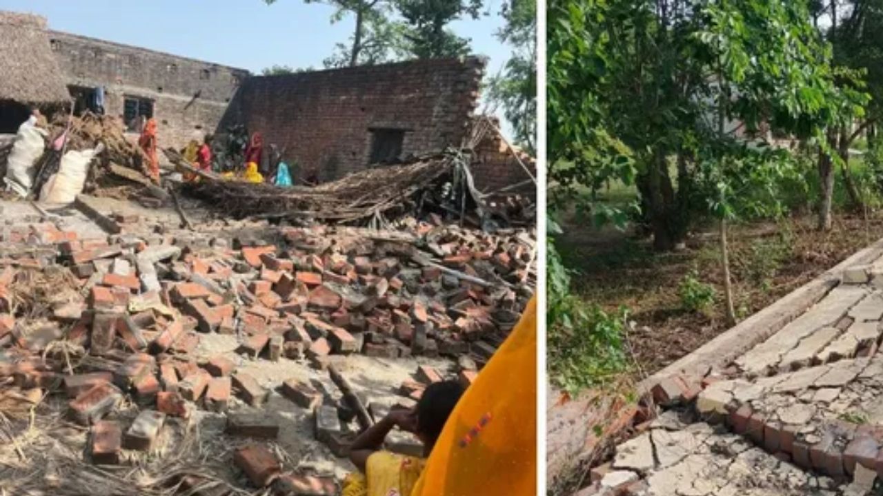 सीतापुर: धूल भरी आंधी का कहर, दीवार गिरने से महिला की मौत, कई घायल