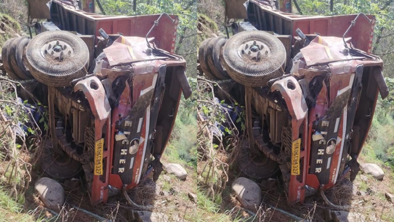 अल्मोड़ा में दर्दनाक हादसा: सल्ट के महरौली में 100 मीटर गहरी खाई में गिरा डंपर, चालक की मौत