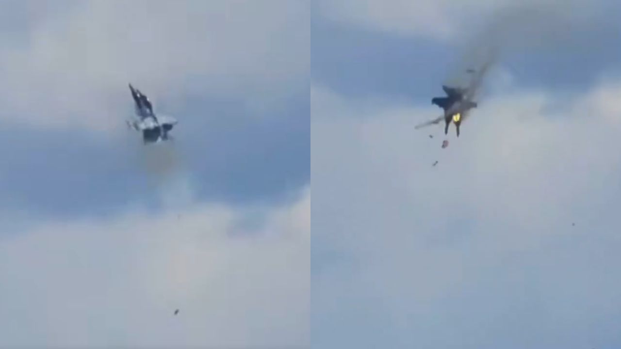 US Fighter Jet Crash: हवा में टकराए नौसेना के दो फाइटर जेट, आग का गोला बनकर जमीन पर गिरे