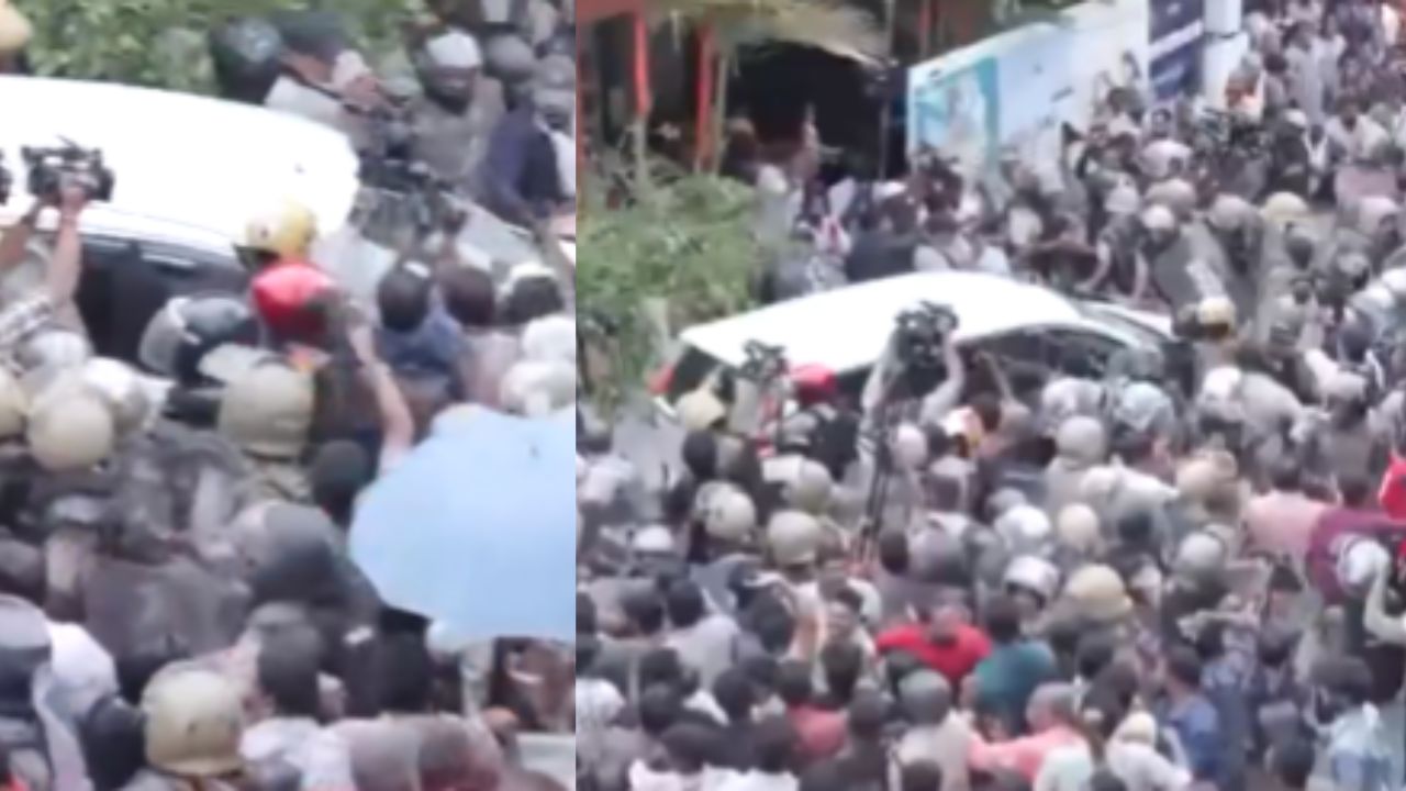 Kerelam पूर्व CM पिनाराई विजयन के आवास समेत 10 ठिकानों पर छापेमारी, गुस्साई भीड़ का हंगामा; ED वाहन पर हमला