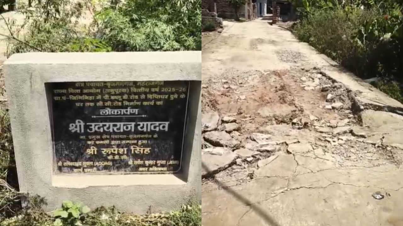 उद्घाटन हुआ, फोटो खिंची… फिर उखड़ गई सड़क! महराजगंज की इस CC रोड ने खोल दी बड़े प्रशासन की पोल