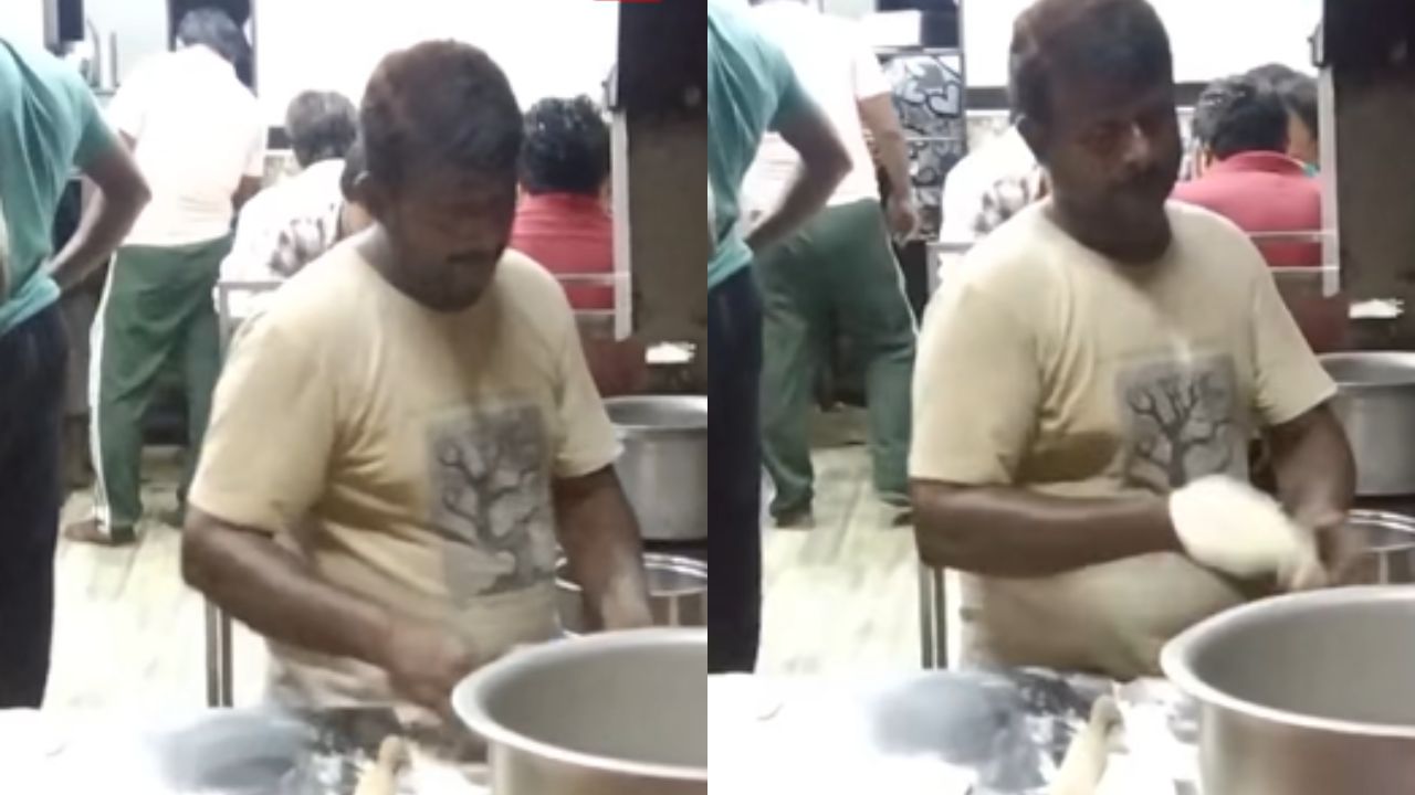 शर्मनाक हरकत: गोरेगांव होटल में रोटियों पर थूक रहा था कारीगर, सजग ग्राहक ने मोबाइल में कैद की लाइव करतूत