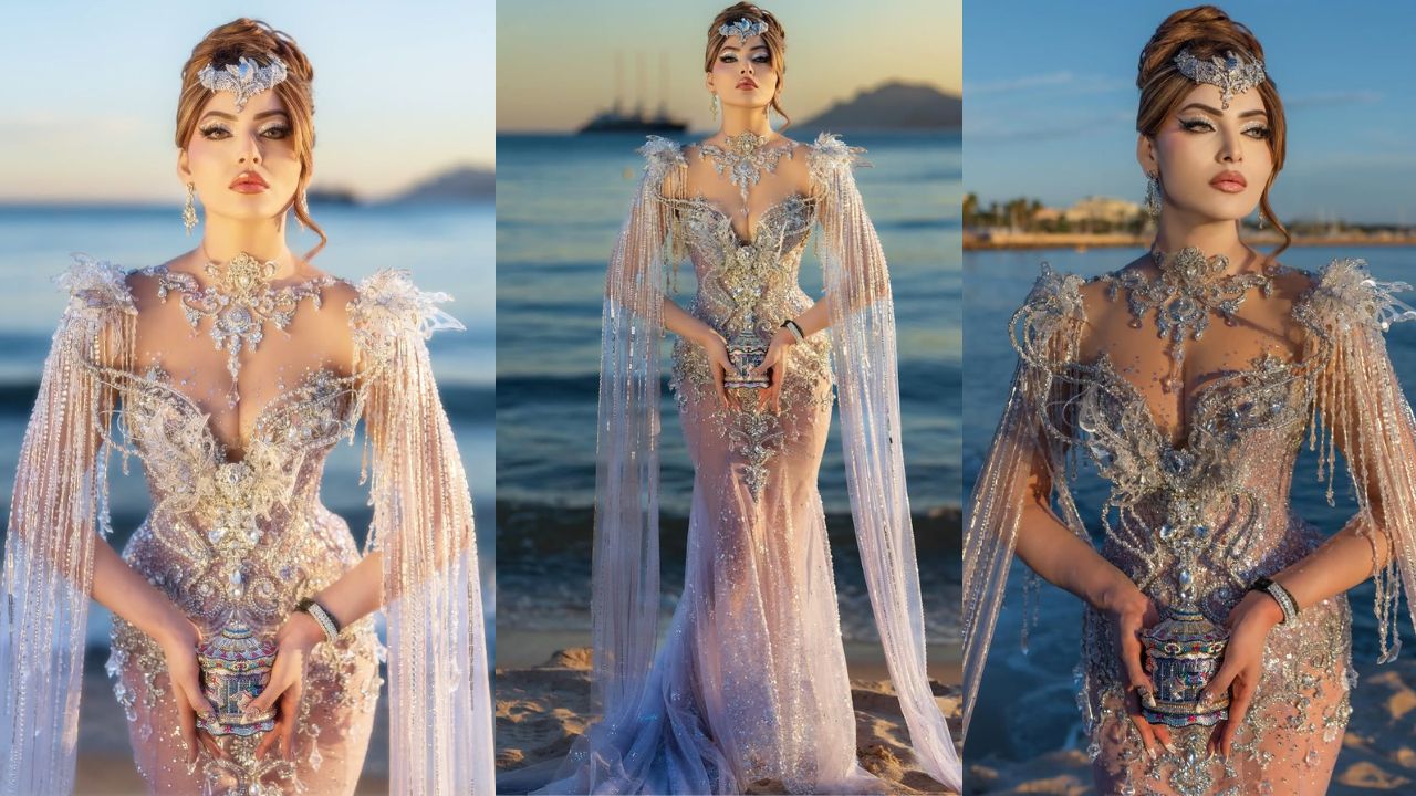 Urvashi At Cannes 2026: उर्वशी रौतेला ने रेड कार्पेट पर बिखेरा चांदी सा नूर, क्रिस्टल जड़े गाउन ने लूटी महफिल