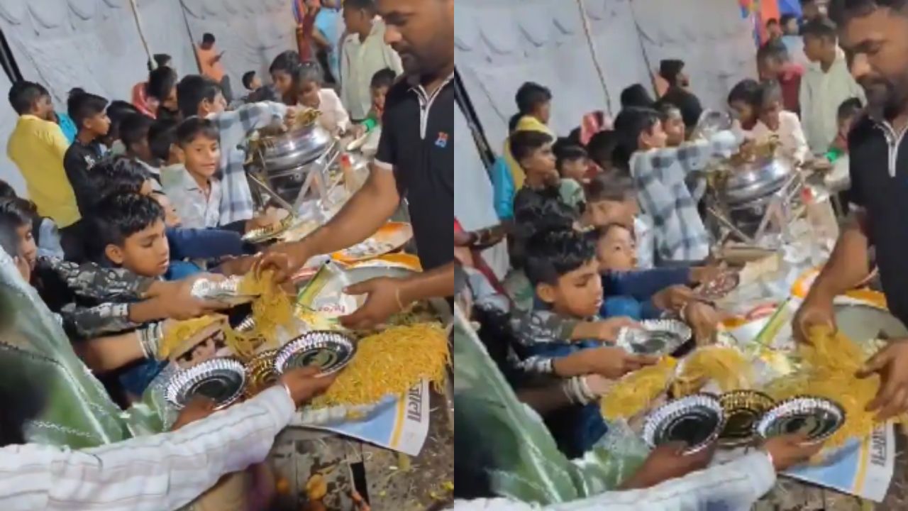 शादी या जंग का मैदान? गरमा-गरम चाउमीन देखते ही टूट पड़े लोग, हवा में प्लेटें लहराकर मची लूटम-लूट; Video Viral