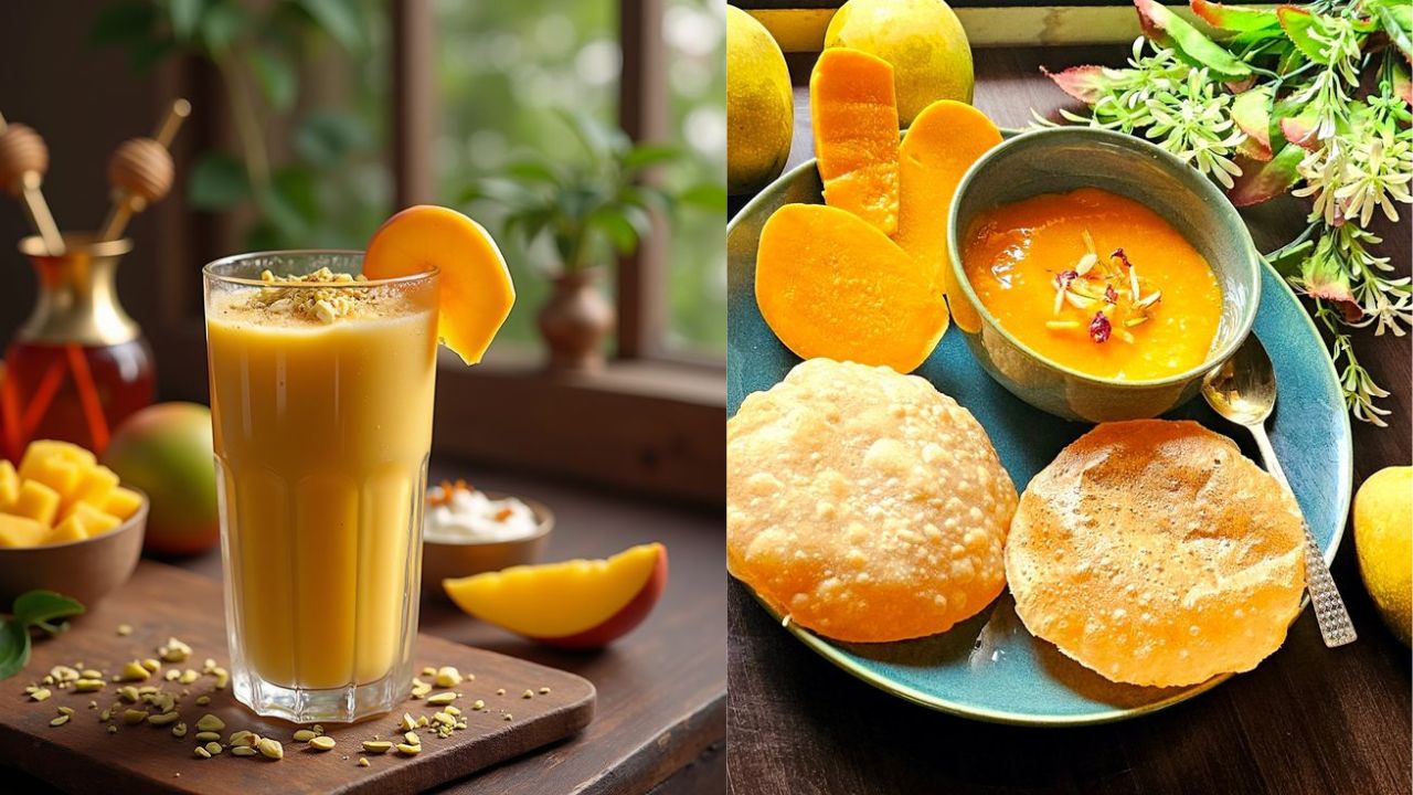 सच तो यह है कि इन दोनों ही ड्रिंक्स को आपकी संतुलित डाइट का हिस्सा आसानी से बनाया जा सकता है।  चाहे आप आमरस चुनें या मैंगो शेक, इसे बनाने का तरीका हमेशा साधारण रखें। इनमें ऊपर से एक्स्ट्रा रिफाइंड चीनी मिलाने से पूरी तरह बचें और इस मौसमी फल की प्राकृतिक मिठास का भरपूर आनंद लें। (Img- Pinterest)