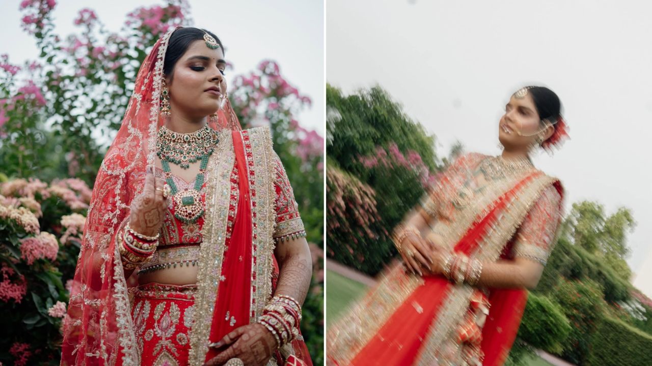 दूसरी ओर, उनकी दुल्हन अक्षिता राज पारंपरिक लाल रंग के बेहद खूबसूरत लहंगे में सजी थीं, जिस पर जरदोजी और हैवी एम्ब्रॉयडरी की बारीक नक्काशी की गई थी। शादी की मुख्य रस्मों से पहले विवाह पूर्व की सभी आवश्यक परंपराएं दोनों परिवारों और करीबी रिश्तेदारों की गरिमामयी मौजूदगी में बेहद हर्षोल्लास के साथ होटल परिसर में ही निभाई गईं। (Img- Facebook)