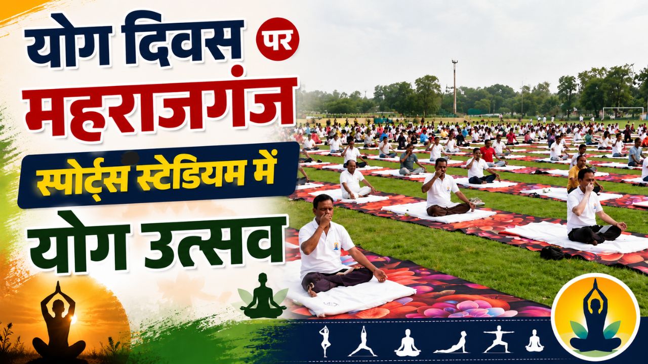 International Yoga Day पर महराजगंज में योगमय हुआ माहौल, केंद्रीय मंत्री संग अफसरों ने किया योगाभ्यास