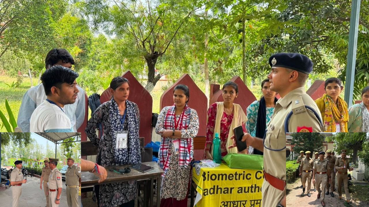 कड़ी सुरक्षा के बीच शुरू हुई यूपी पुलिस भर्ती परीक्षा, 17 केंद्रों पर 49 हजार अभ्यर्थी देंगे परीक्षा