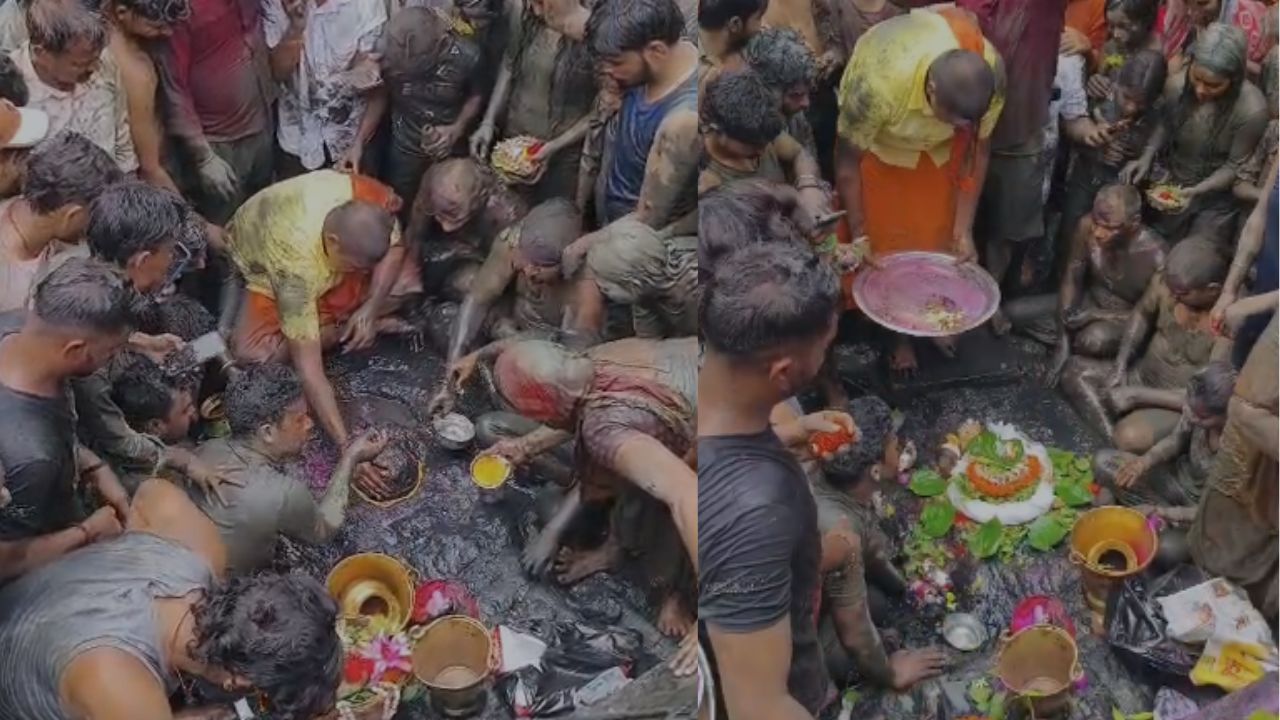 देवघर: जल से बाहर आए 300 साल पुराने पाताल महादेव बाबा, दुर्लभ दर्शन के लिए उमड़े शिवभक्त