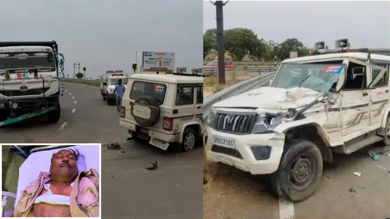 यमुना एक्सप्रेसवे पर भाजपा विधायक की एस्कॉर्ट गाड़ी को डंपर ने मारी टक्कर, दारोगा की मौत और कई पुलिसकर्मी घायल