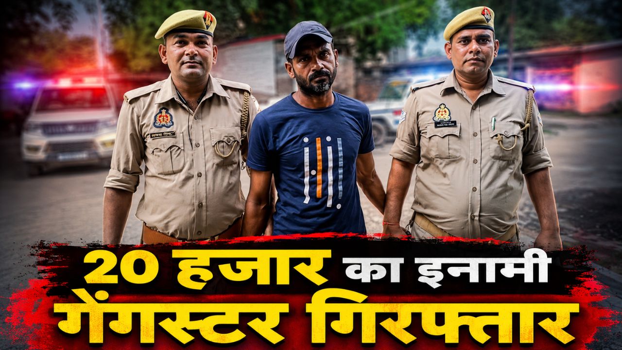 कानपुर में 20 हजार का इनामी गैंगस्टर गिरफ्तार, चकेरी पुलिस और सर्विलांस टीम की संयुक्त कार्रवाई