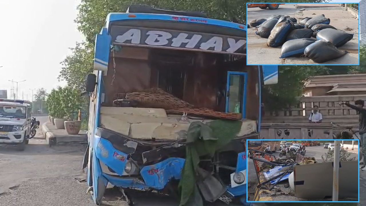 नोएडा में बड़ा हादसा: महामाया फ्लाइओवर के पास पलटी बस, एक दर्जन यात्री घायल