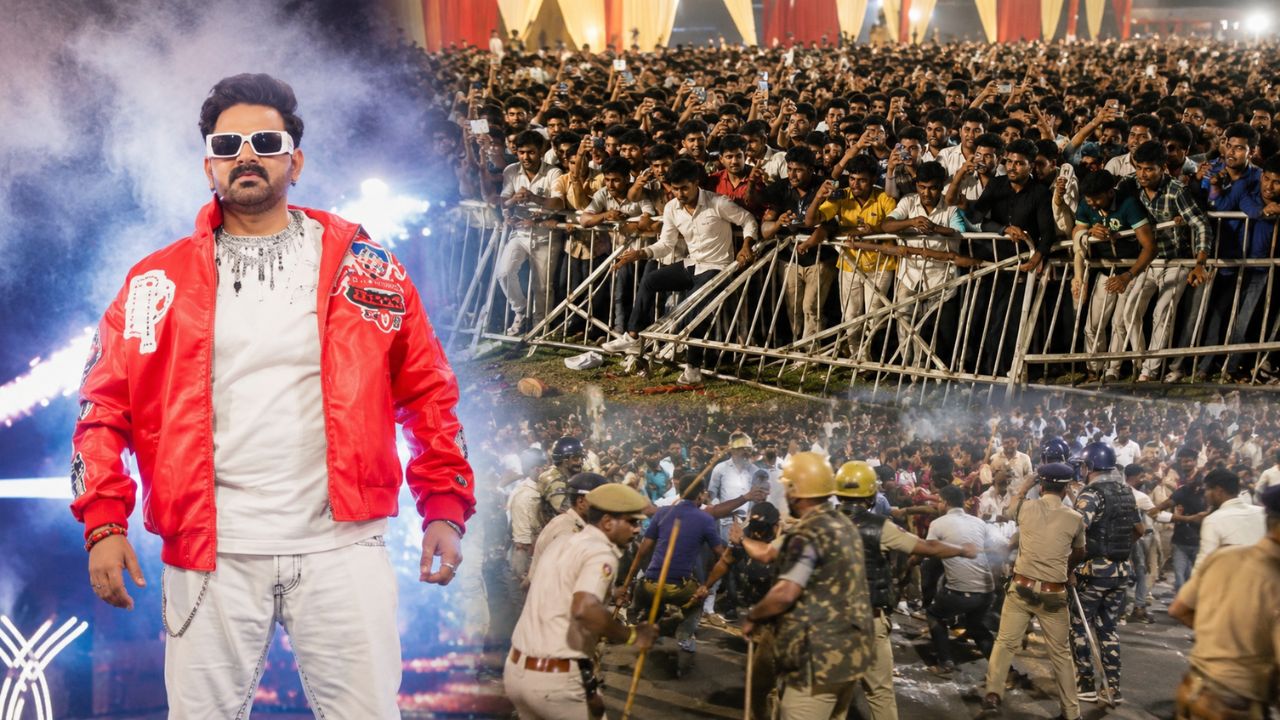 बलिया में पवन सिंह को देखते ही टूटी बैरिकेडिंग, मंच की तरफ दौड़े बेकाबू फैंस, भोजपुरी नाइट में मची भारी भगदड़