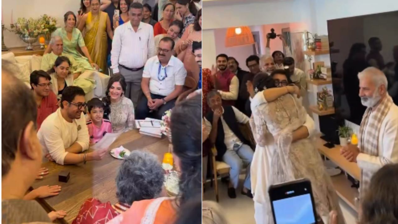Aamir Khan Marriage: गौरी स्प्रैट संग आमिर खान की शादी समारोह के वीडियो वायरल, दोनों खास पल का जश्न मनाते नजर आए