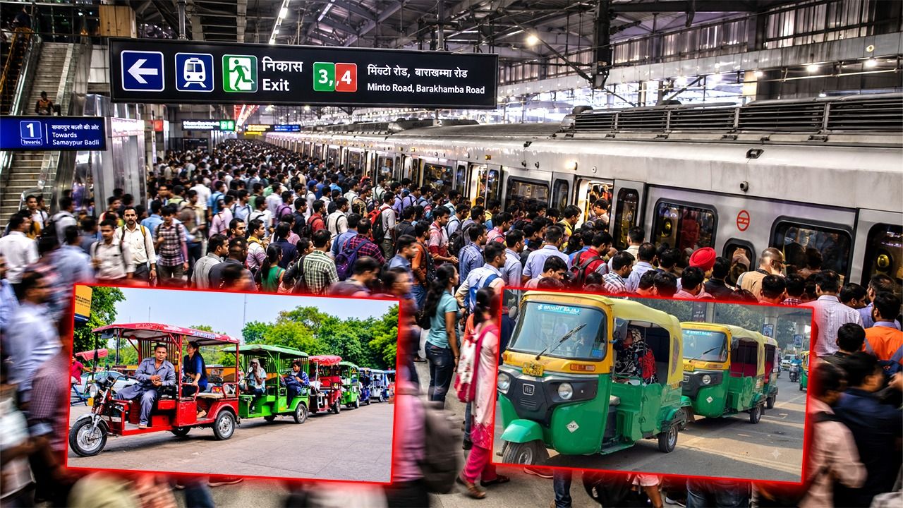 Delhi Metro Disruption: दिल्ली मेट्रो के कई स्टेशन बंद होने से ई-रिक्शा किराया चार गुना; ऑटो की किल्लत, यात्री परेशान