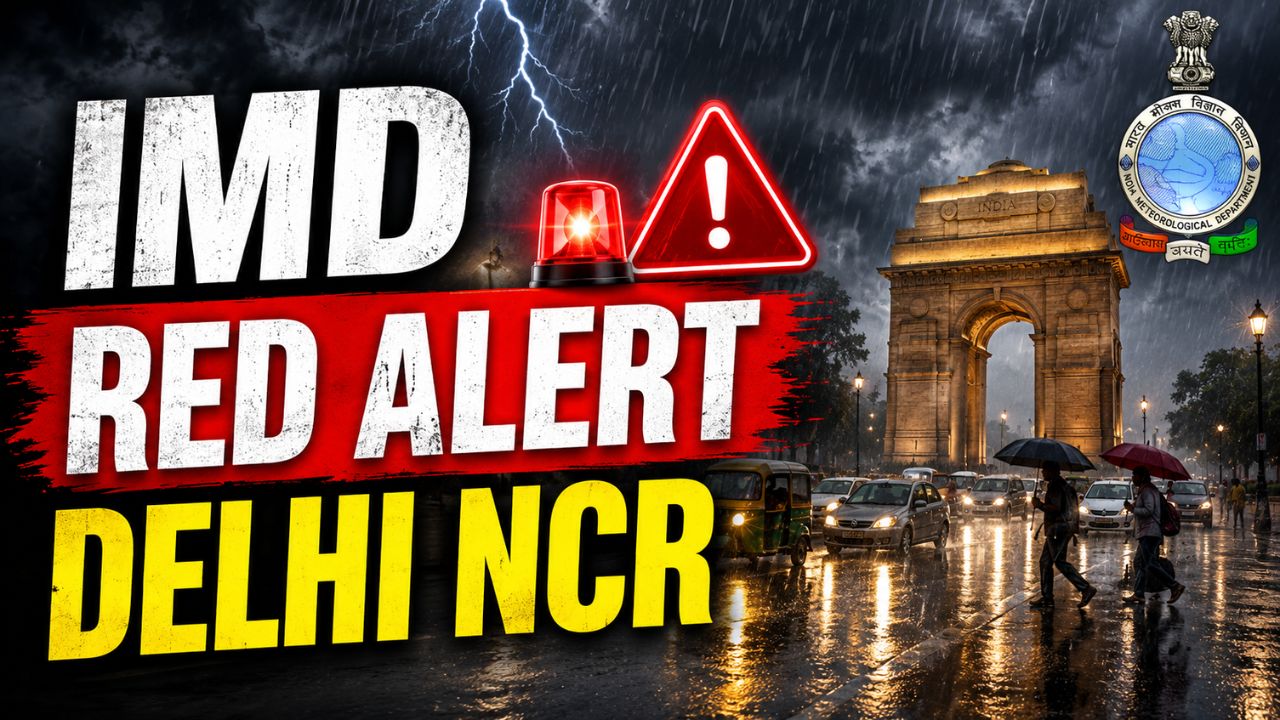 Weather Update: Delhi-NCR में झमाझम बारिश, IMD का रेड अलर्ट जारी; जानें अगले कुछ दिनों का मौसम