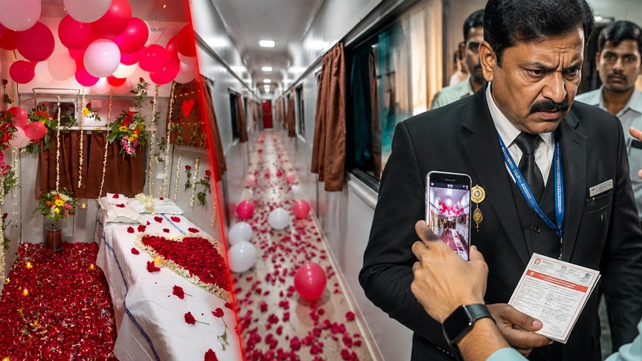 चलती ट्रेन की AC बोगी बनी ‘हनीमून सुइट’! एक तस्वीर वायरल हुई और रेलवे अफसर पर गिर गई गाज