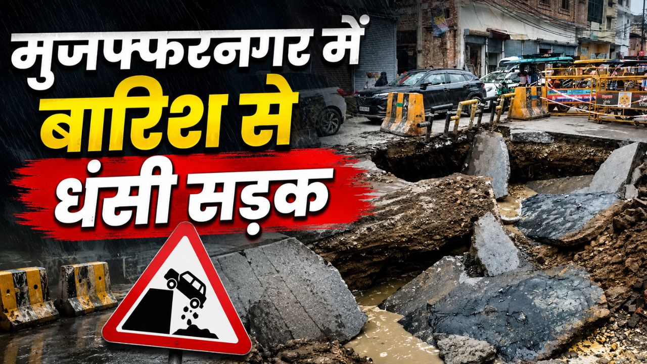 Muzaffarnagar: बारिश ने खोली प्रशासन की पोल! जानें कैसे एक सीवर लाइन ले सकती थी राहगीरों की जान