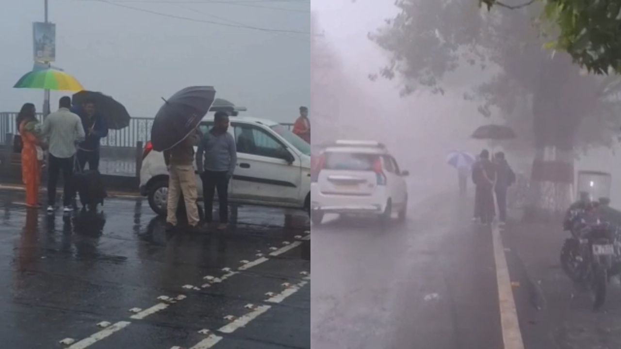 नैनीताल में आफत की बारिश: घने कोहरे में खोई सरोवर नगरी, 7 रास्ते ठप; दोपहर में भी रात का मंजर