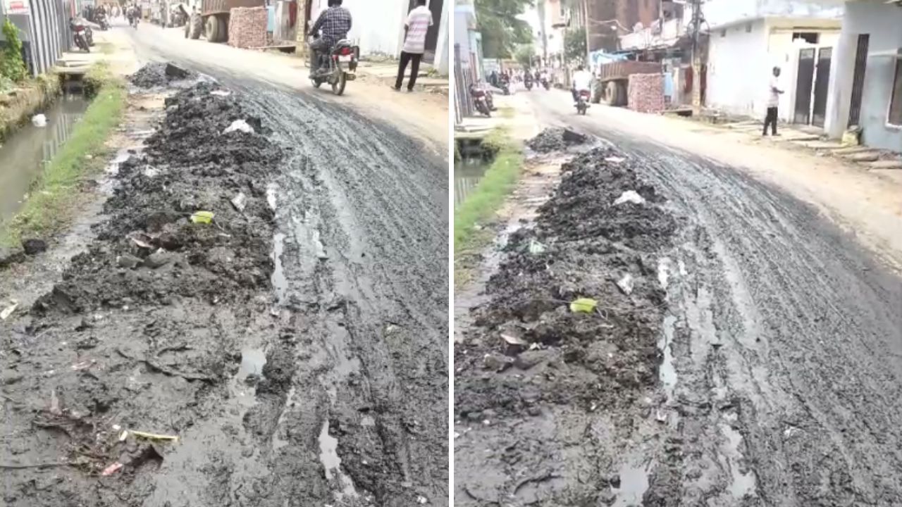 नाली तो साफ हो गई, लेकिन सड़क का क्या? देवरिया में नगर पालिका के दावों की खुली पोल, हादसे का शिकार हो रहे स्कूली बच्चे