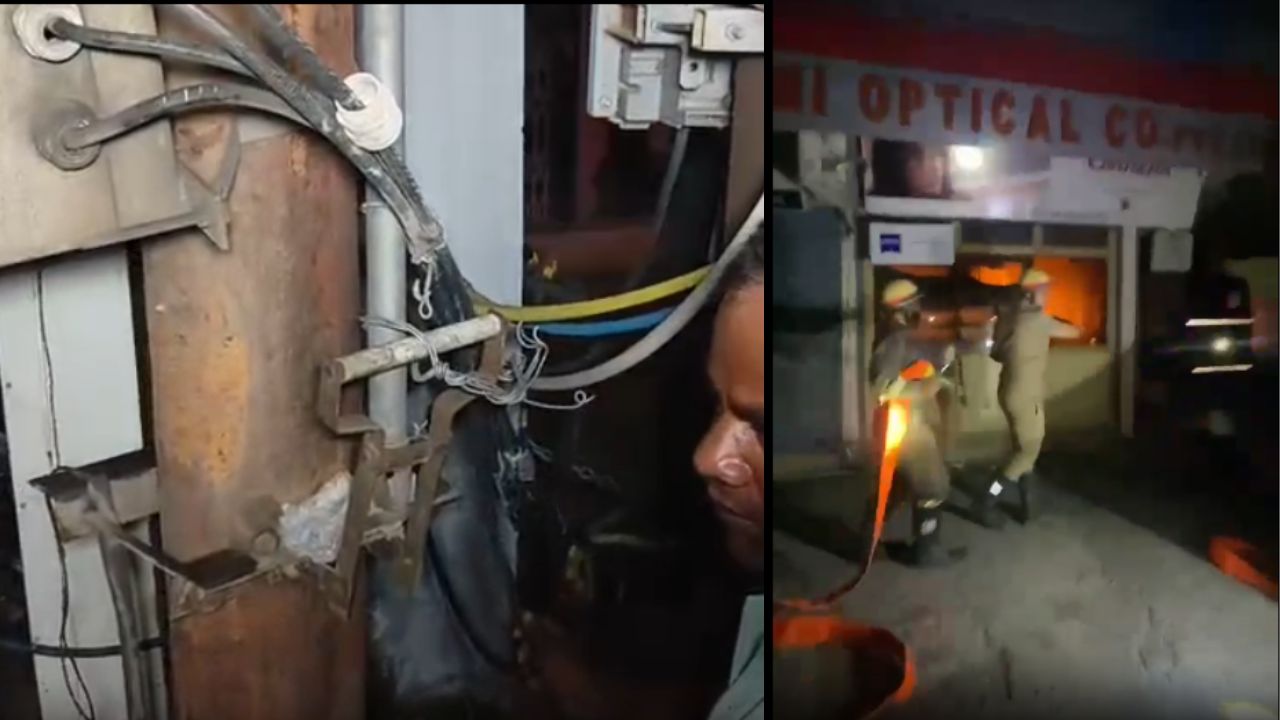 आधी रात को धधका ऑप्टिकल शोरूम! 50 लाख से ज्यादा के ब्रांडेड चश्मे जलकर राख, आग के पीछे साजिश का शक