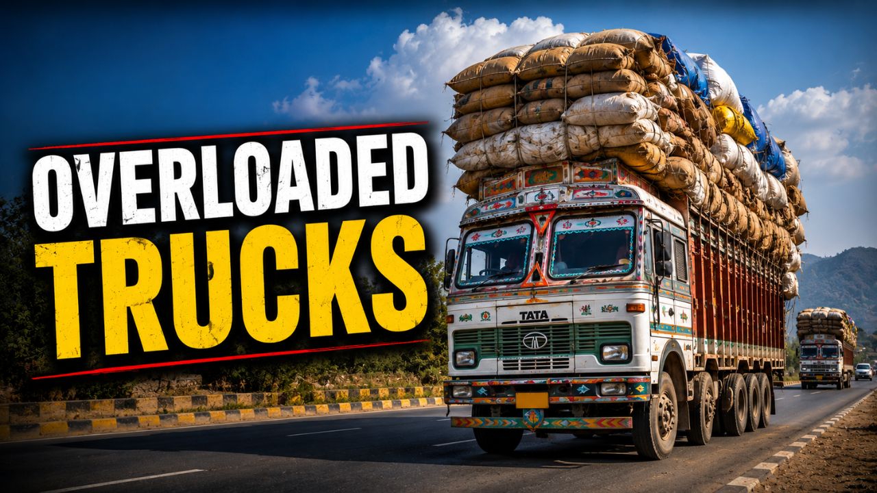नियम ताक पर, जेबें गर्म? पुल पर दौड़ रहे Overload Trucks की आवाजाही का वीडियो वायरल होने के बाद उठे सवाल