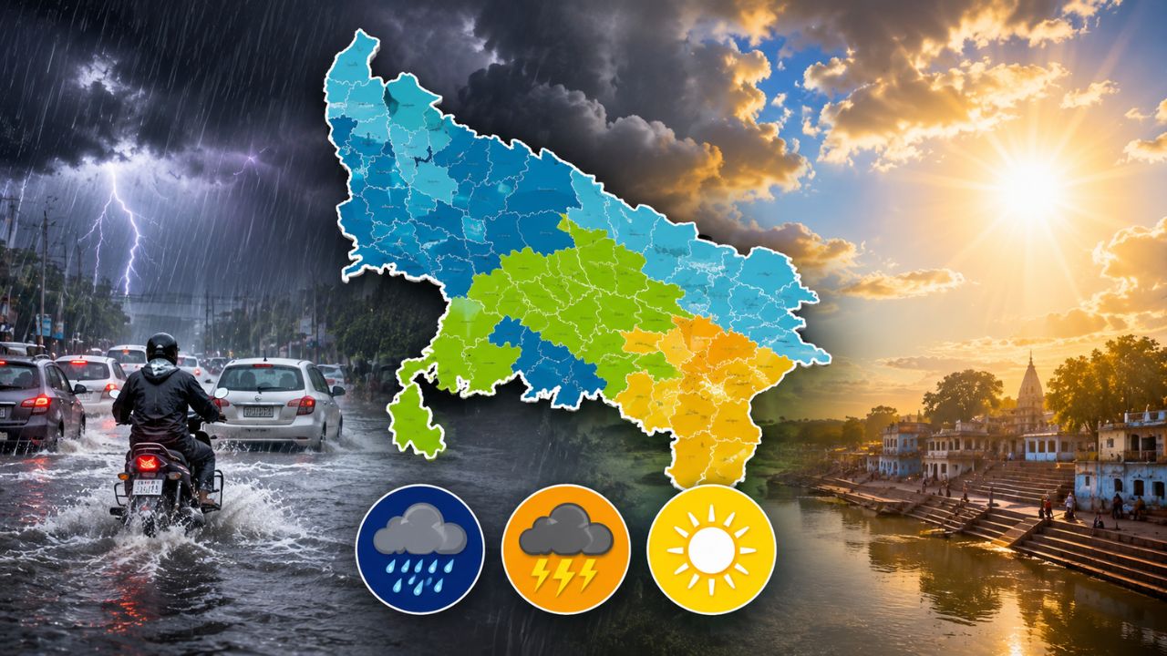 UP Weather Alert: गोरखपुर, महराजगंज, देवरिया, बलिया कुशीनगर समेत कई जिलों में भारी बारिश का अलर्ट; इन जिलों में खिलेगी धूप