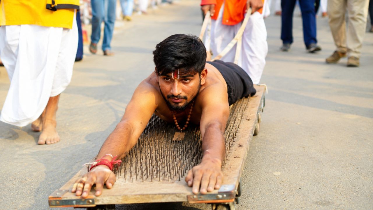 ऐसी भक्ति शायद ही देखी होगी! कीलों पर लेटकर 27 दिन में पहुंचा वृंदावन, वजह जानकर रह जाएंगे हैरान