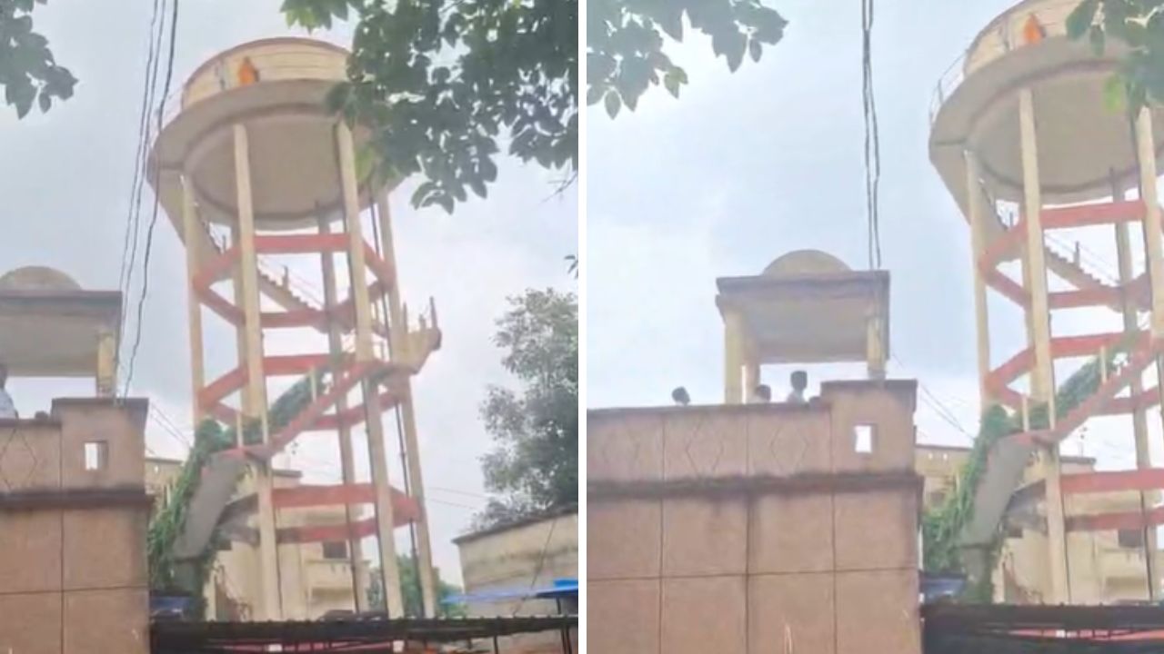 मासूम बेटियों को गोद में लेकर टंकी पर चढ़ी बेबस मां, गोरखपुर तहसील से सामने आई रूह कपाने वाली खबर