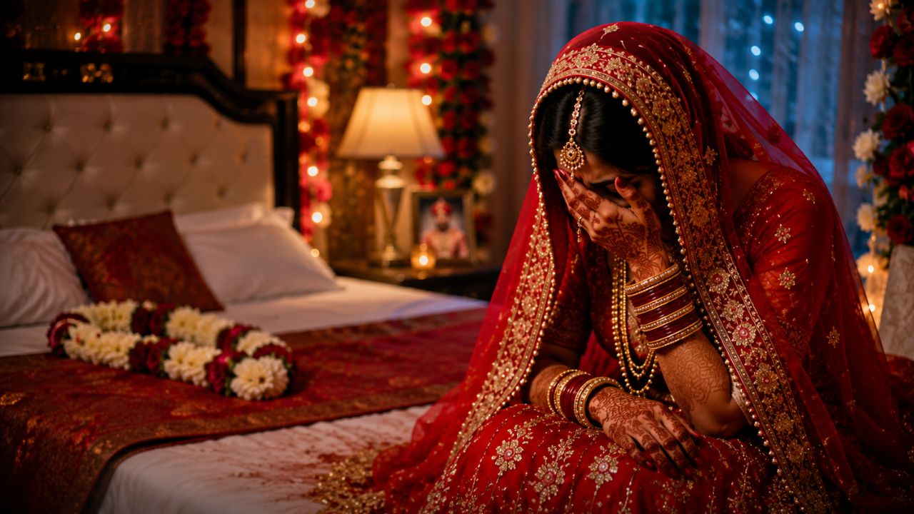 लाल जोड़े में सजी दुल्हन, सुहागरात पर अकेला छोड़ गया दूल्हा; सुबह तक सच जानकर कांप उठा पूरा परिवार