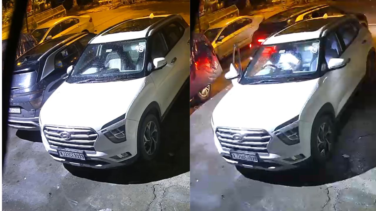 सुबह दरवाजा खोला तो गायब थी कार… दिल्ली के रोहिणी में रातों-रात ऐसे उड़ गई लाखों की SUV, CCTV में कैद हुई घटना