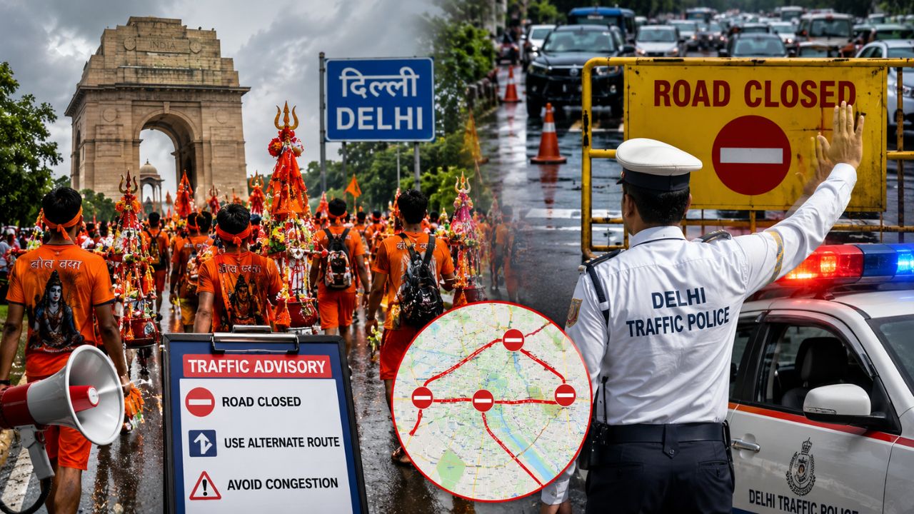सावन में बदल जाएगी दिल्ली की राह… कांवड़ यात्रा के चलते कई रास्तों पर पाबंदी, ट्रैफिक पुलिस ने जारी किया नया प्लान