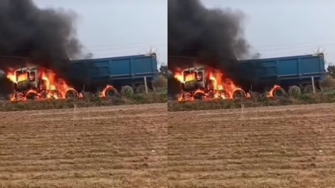 हमीरपुर में मौत का लाइव वीडियो: हाई टेंशन लाइन से टकराया डंपर, जिंदा जल गया 20 साल का मासूम खलासी