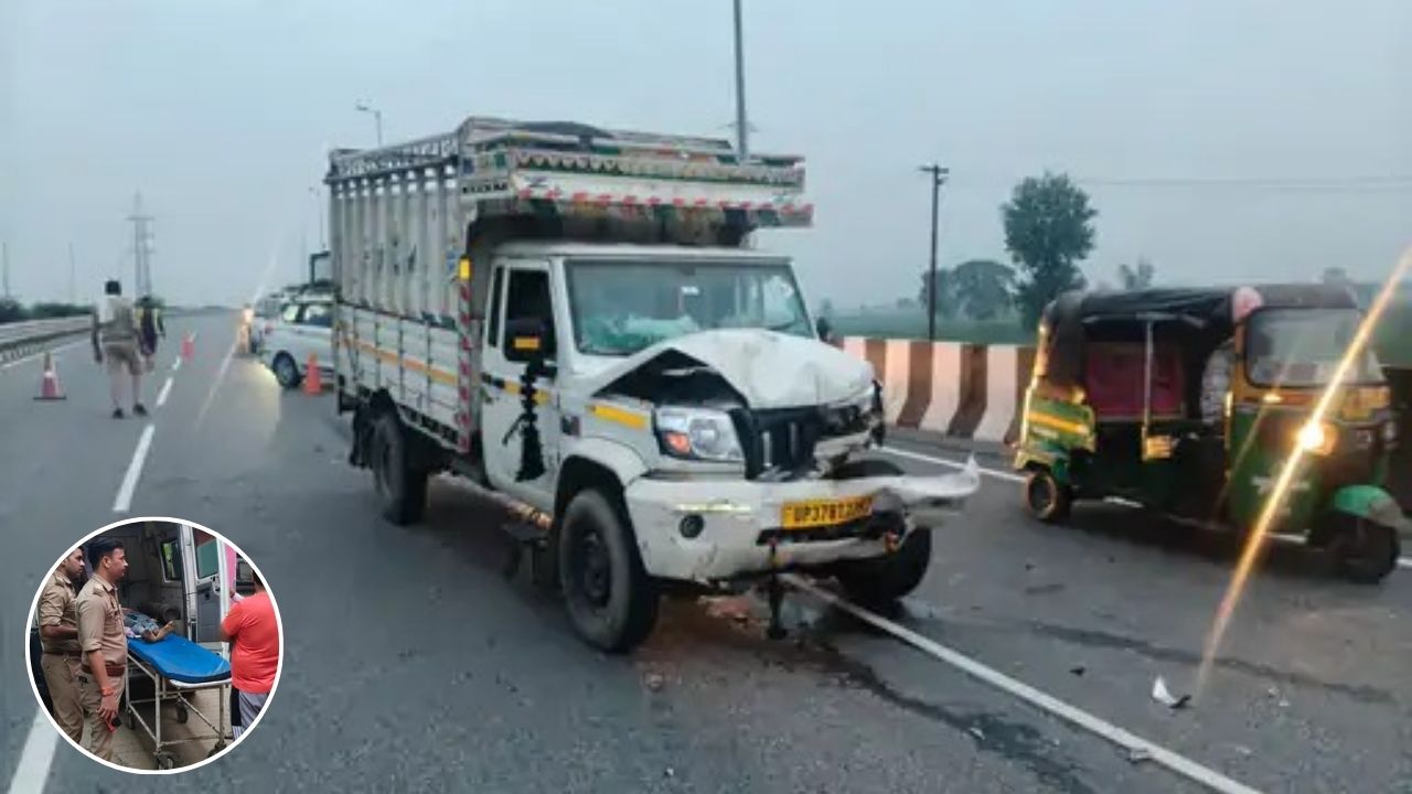 हापुड़ में खौफनाक हादसे से हुई शनिवार की शुरुआत, 2 की मौत और एक जिंदगी से लड़ रहा, NH-9 एक्सप्रेसवे हुआ खून से लाल
