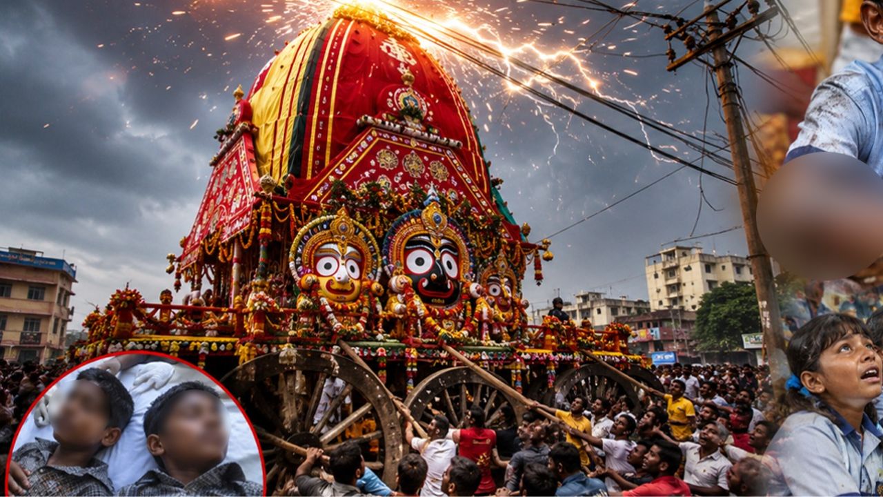 झारखंड में बड़ा हादसा: हाईटेंशन तार से टकराया जगन्नाथ रथ, दो छात्रों की मौत; कई झुलसे