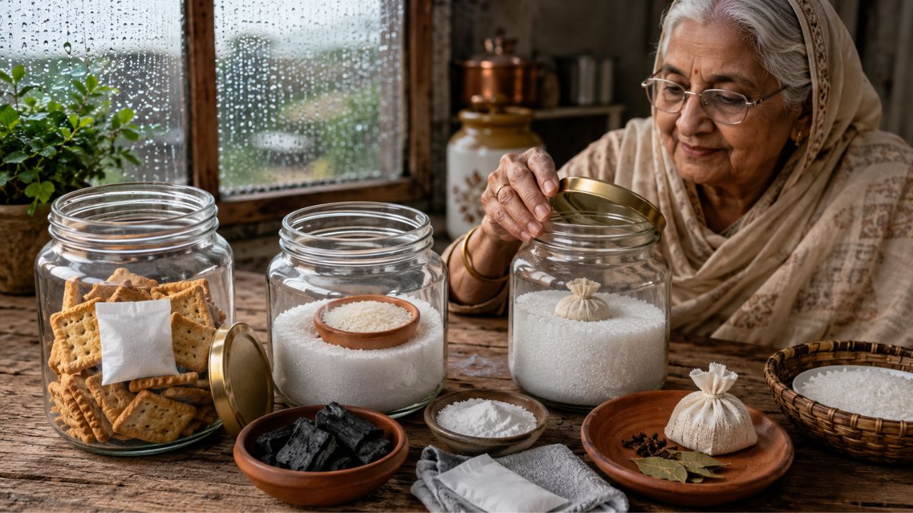 दादी-नानी के जादुई नुस्खे: बारिश में सील गए नमक, चीनी और बिस्किट? इन 5 देसी जुगाड़ से मिनटों में दूर होगी नमी