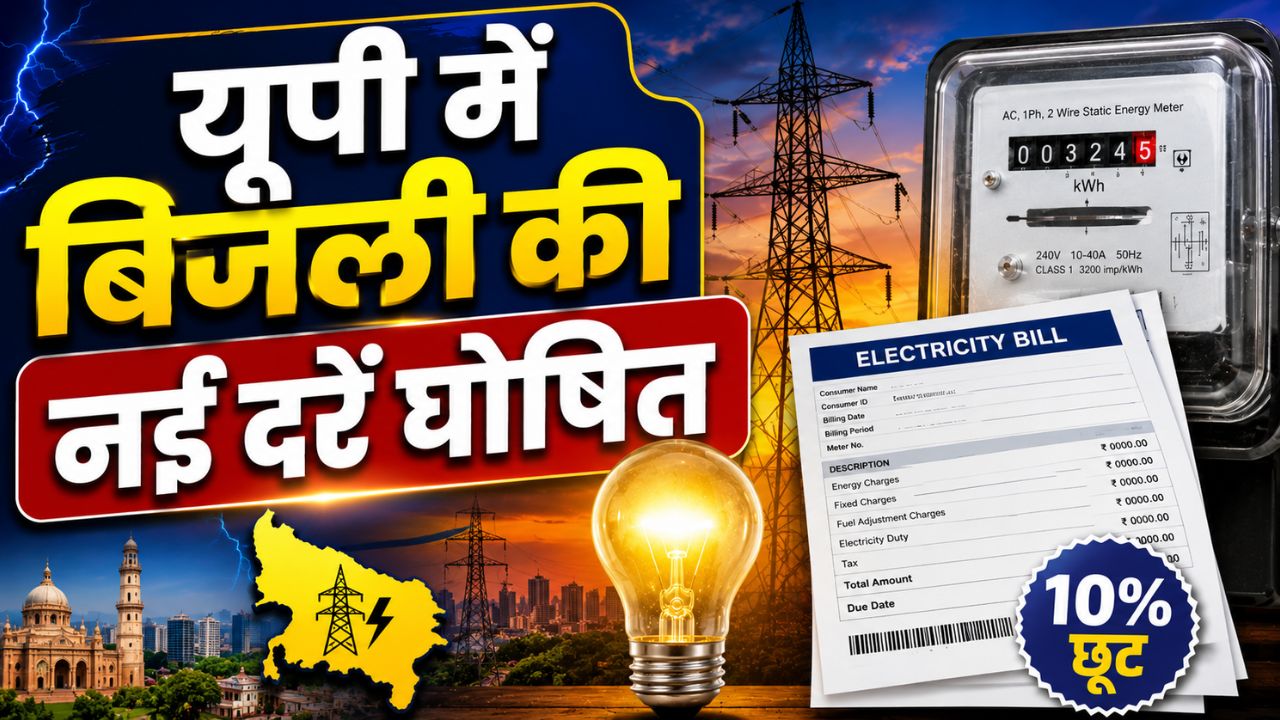 यूपी में बिजली की नई दरें घोषित: रेट जस के तस, इन उपभोक्ताओं को मिलेगी 10 प्रतिशत तक की छूट