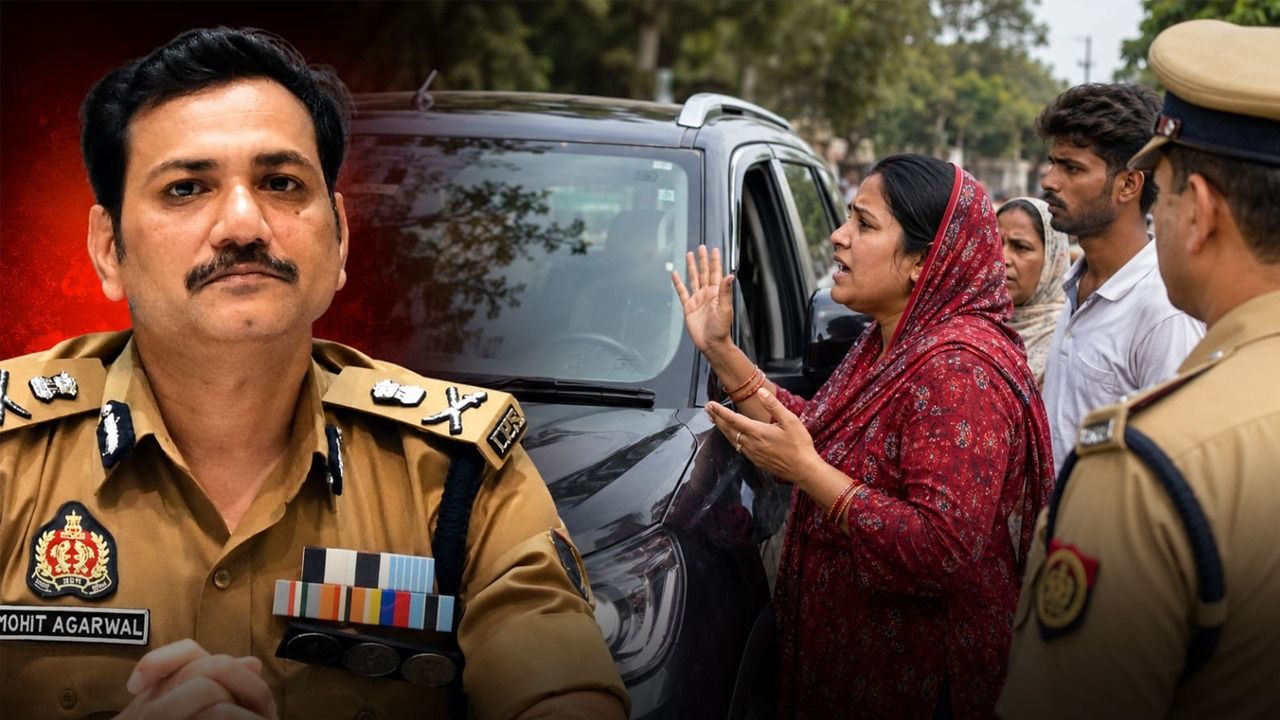 जब कहीं सुनवाई नहीं हुई तो खुद रोक दी पुलिस कमिश्नर की गाड़ी… वाराणसी में महिला सरेआम किया ये काम