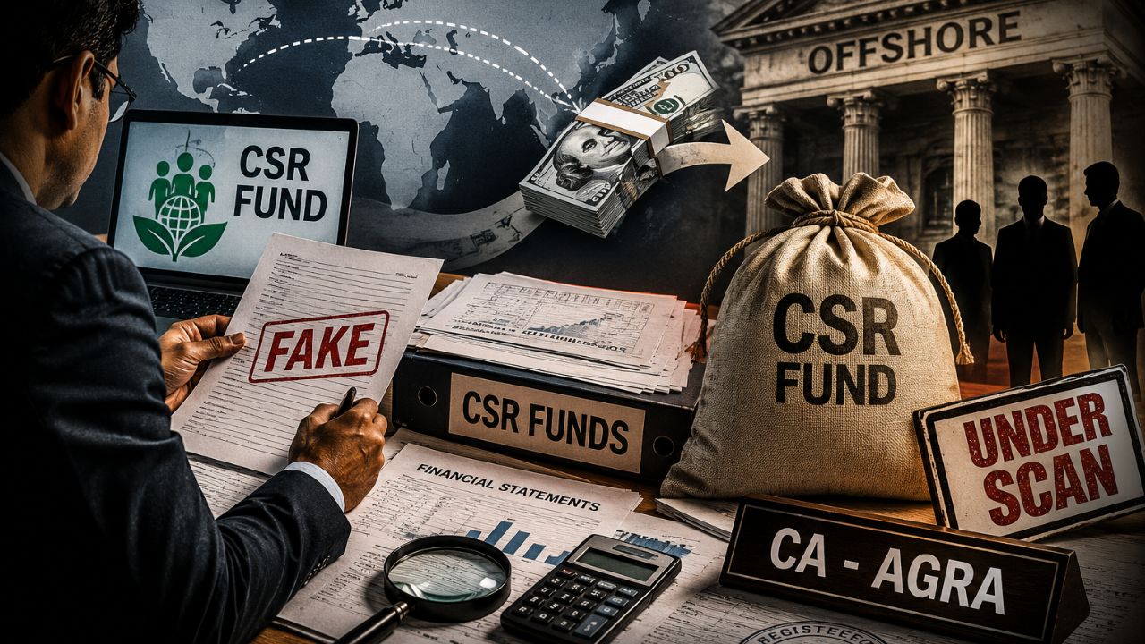 CSR के करोड़ों विदेश भेजने का ‘खेल’! फर्जी ट्रस्ट-शेल कंपनियों का खुलासा, 36 CA समेत 394 इकाइयां रडार पर