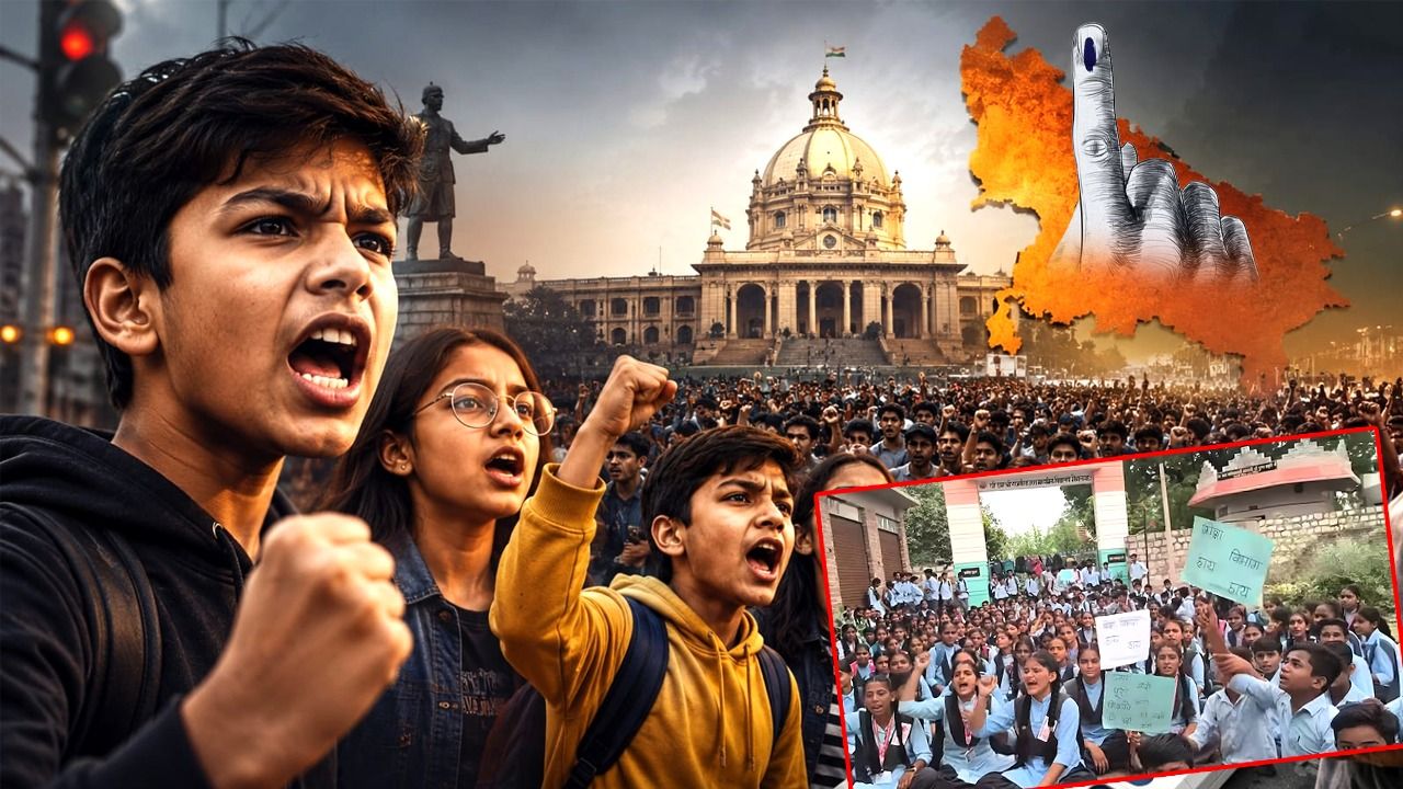 बड़ी आहट: यूपी चुनाव से पहले अचानक बढ़ा Gen Alpha का प्रदर्शन, सड़कों पर उतरकर स्कूली बच्चे दे रहे बड़े सियासी संकेत