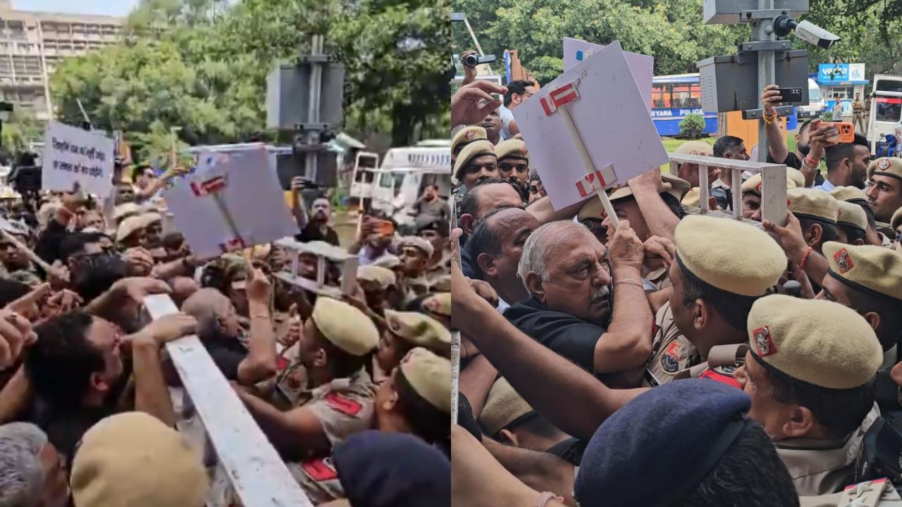 हरियाणा मानसून सत्र के पहले दिन ही बवाल! विधायकों में झड़प, काले कपड़ों में पहुंचे कांग्रेस, हुड्डा बोले- मुझे धक्का मारा