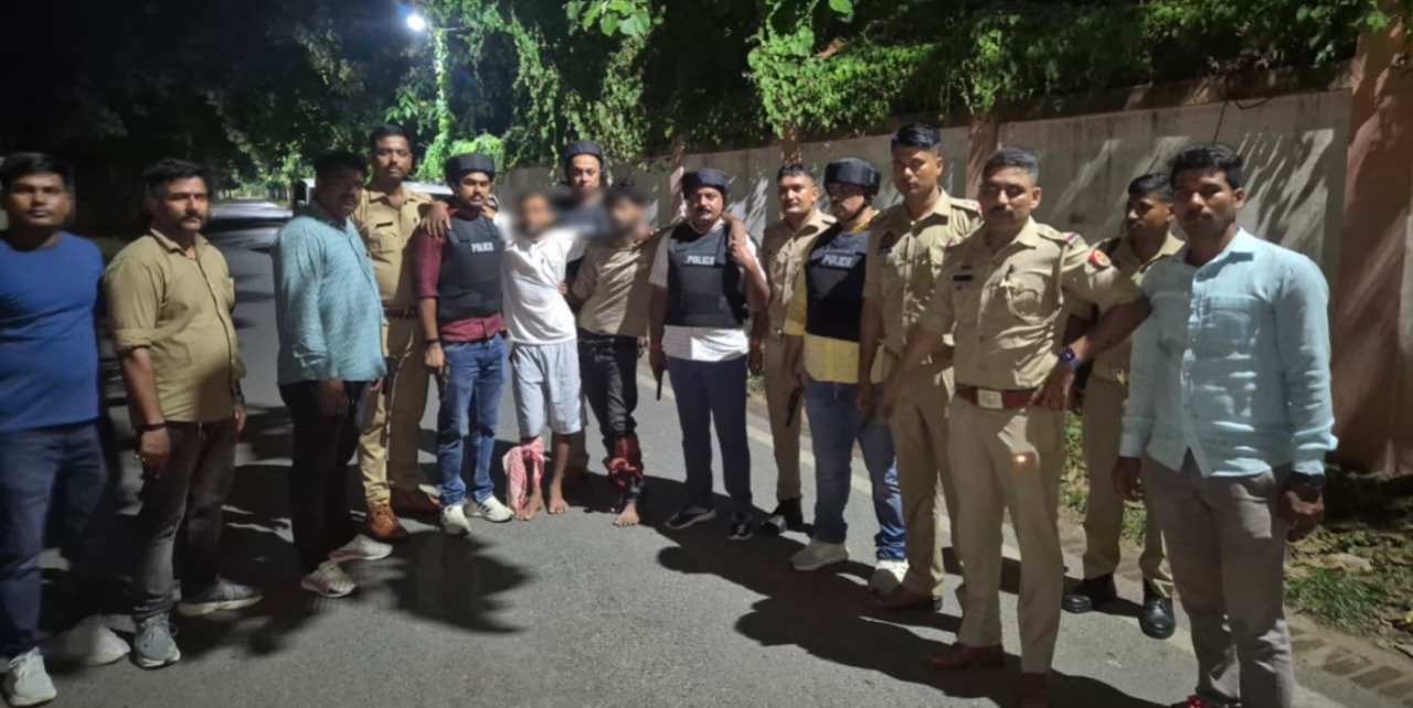 गोरखपुर में खाकी का खौफ: चेन छिनैती करने वाले दो कुख्यात बदमाश मुठभेड़ के बाद गिरफ्तार, अवैध हथियार बरामद